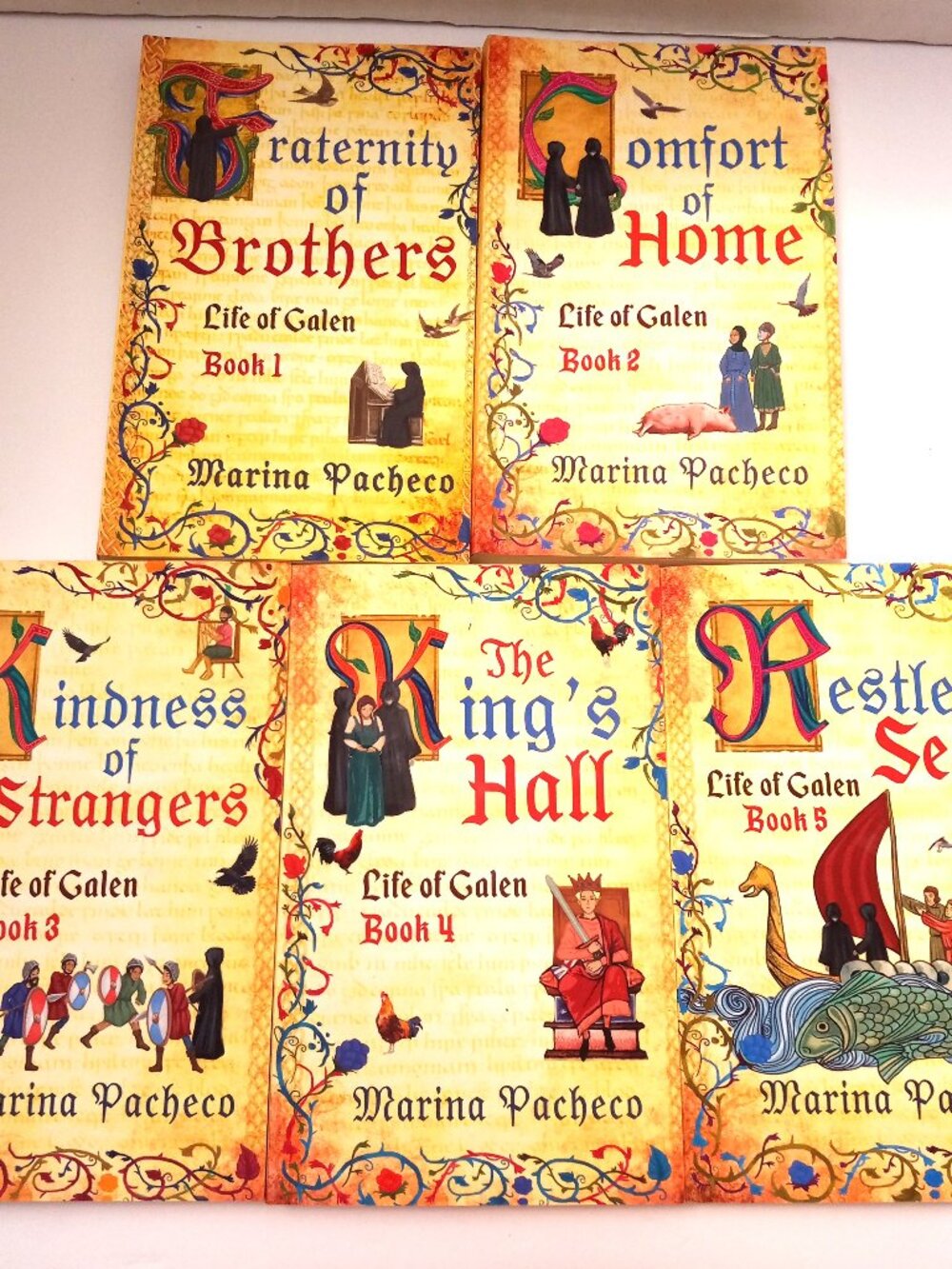 Lot Of 5 Life Of Galen PB Book Series Mariana Pacheco 1-5 Fraternity Of Brothers